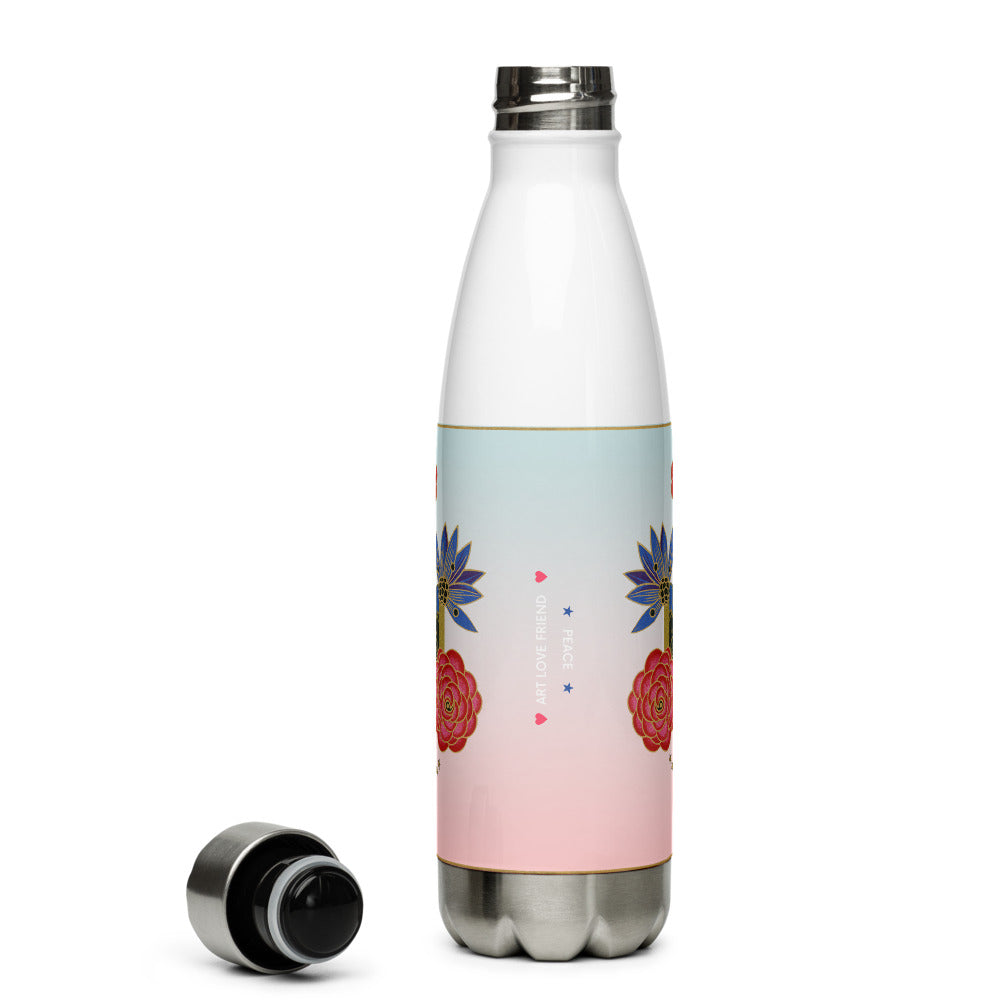 LETS ALL BE FRIENDS Stainless Steel Water Bottle