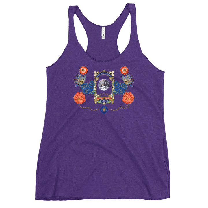 LETS ALL BE FRIENDS Women's Racerback Tank